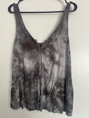 Aerie Tie-Dye Tank Top - Gray Marble